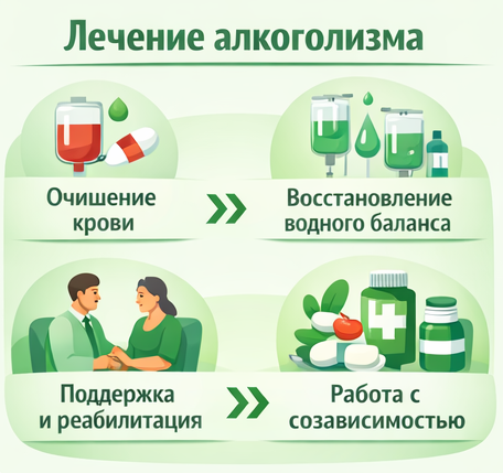 лечение алкоголизма в Бежецке этапы